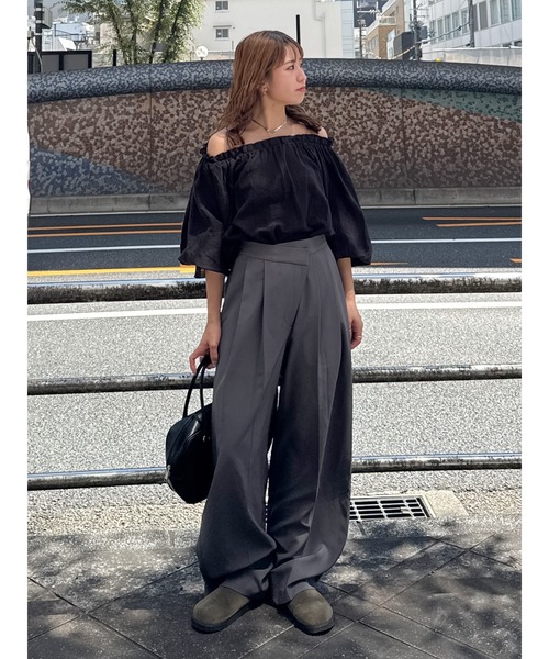 Ungrid（アングリッド）の「ウエストリメイクタックカーブパンツ（その他パンツ・レディース・グレー/ベージュ・SMALL/MEDIUM）」の22枚目の写真