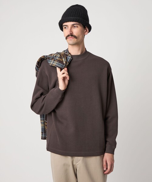 Steven Alan＞ ダブルフェイス モックネック カットソー BOLD（Tシャツ