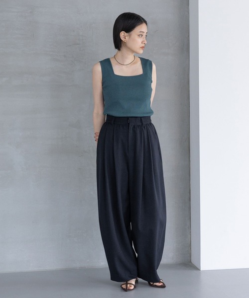 A part by(アパートバイ)の「【セットアップ対応】Wライクボリュームパンツ(スラックス・レディース・グレー系その他4/ブラウン系その他/ネイビー・MEDIUM/SMALL)」の3枚目の写真