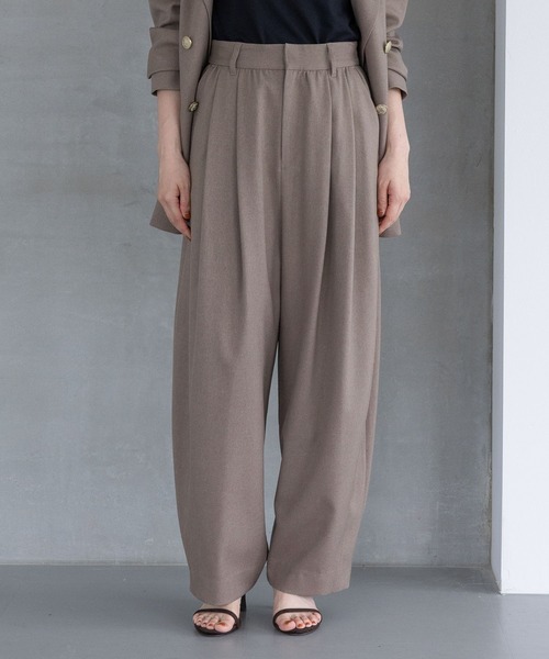 A part by(アパートバイ)の「【セットアップ対応】Wライクボリュームパンツ(スラックス・レディース・グレー系その他4/ブラウン系その他/ネイビー・MEDIUM/SMALL)」の2枚目の写真