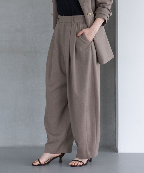 A part by(アパートバイ)の「【セットアップ対応】Wライクボリュームパンツ(スラックス・レディース・グレー系その他4/ブラウン系その他/ネイビー・MEDIUM/SMALL)」の7枚目の写真