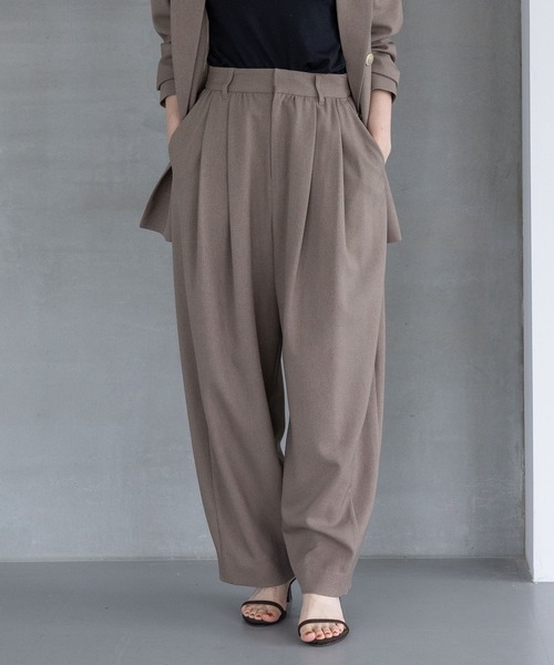 A part by(アパートバイ)の「【セットアップ対応】Wライクボリュームパンツ(スラックス・レディース・グレー系その他4/ブラウン系その他/ネイビー・MEDIUM/SMALL)」の8枚目の写真