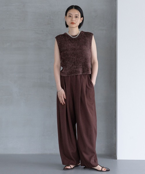 A part by(アパートバイ)の「【セットアップ対応】Wライクボリュームパンツ(スラックス・レディース・グレー系その他4/ブラウン系その他/ネイビー・MEDIUM/SMALL)」の18枚目の写真