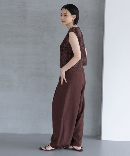 A part by(アパートバイ)の「【セットアップ対応】Wライクボリュームパンツ(スラックス・レディース・グレー系その他4/ブラウン系その他/ネイビー・MEDIUM/SMALL)」の19枚目の写真