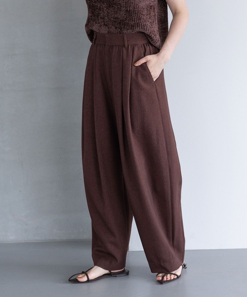 A part by(アパートバイ)の「【セットアップ対応】Wライクボリュームパンツ(スラックス・レディース・グレー系その他4/ブラウン系その他/ネイビー・MEDIUM/SMALL)」の20枚目の写真