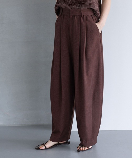 A part by(アパートバイ)の「【セットアップ対応】Wライクボリュームパンツ(スラックス・レディース・グレー系その他4/ブラウン系その他/ネイビー・MEDIUM/SMALL)」の21枚目の写真