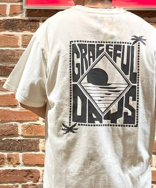 Right-on(ライトオン)の「Other(ソノタ)【メンズ】オゾン加工パームツリープリントTシャツ(Tシャツ/カットソー・メンズ・ホワイト/ブラック・XL/L/M)」の2枚目の写真