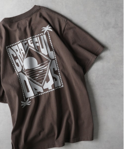 Right-on(ライトオン)の「Other(ソノタ)【メンズ】オゾン加工パームツリープリントTシャツ(Tシャツ/カットソー・メンズ・ホワイト/ブラック・XL/L/M)」の1枚目の写真