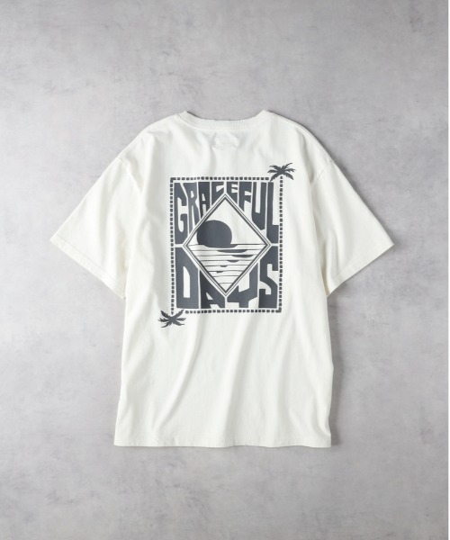 Right-on(ライトオン)の「Other(ソノタ)【メンズ】オゾン加工パームツリープリントTシャツ(Tシャツ/カットソー・メンズ・ホワイト/ブラック・XL/L/M)」の9枚目の写真