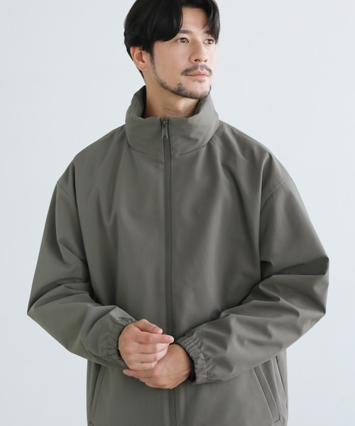撥水/防風/透湿/止水ジップ〉3レイヤー機能性2wayスタンドネック