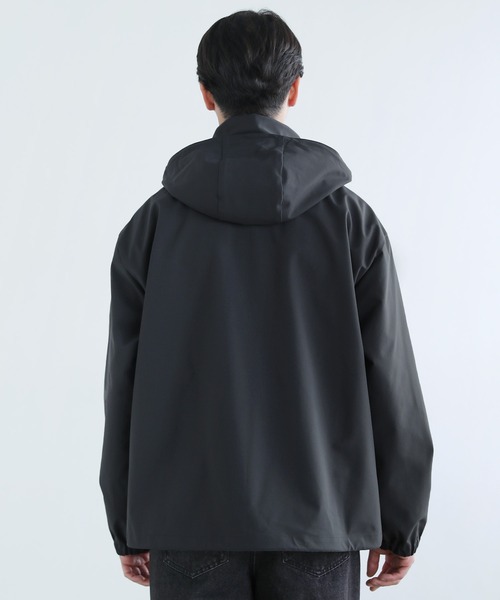 撥水/防風/透湿/止水ジップ〉3レイヤー機能性2wayスタンドネック