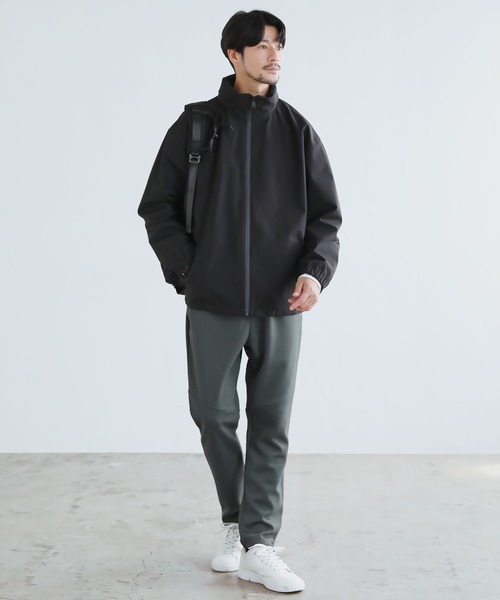 撥水/防風/透湿/止水ジップ〉3レイヤー機能性2wayスタンドネック