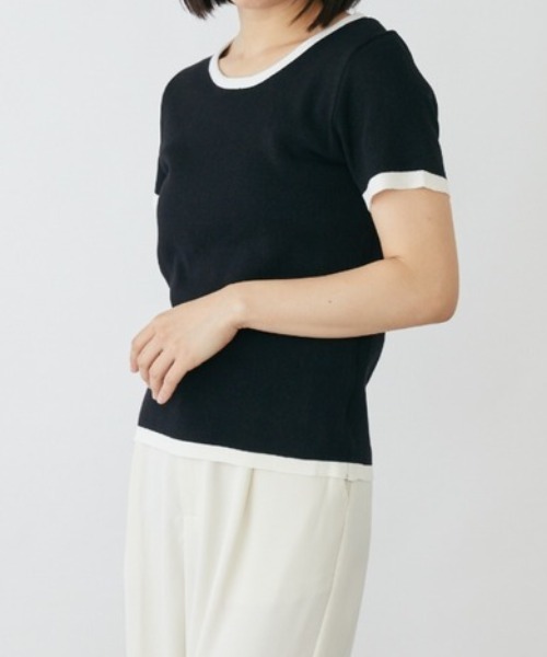 mebole（メボレ）の「パイピングデザイントップス（Tシャツ/カットソー・レディース・パープル/ブラック/ブルー・FREE）」の8枚目の写真