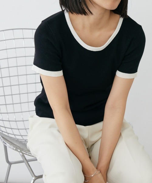 mebole（メボレ）の「パイピングデザイントップス（Tシャツ/カットソー・レディース・パープル/ブラック/ブルー・FREE）」の10枚目の写真
