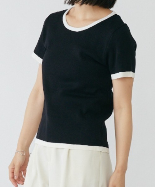 mebole（メボレ）の「パイピングデザイントップス（Tシャツ/カットソー・レディース・パープル/ブラック/ブルー・FREE）」の13枚目の写真