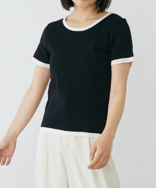 mebole（メボレ）の「パイピングデザイントップス（Tシャツ/カットソー・レディース・パープル/ブラック/ブルー・FREE）」の11枚目の写真