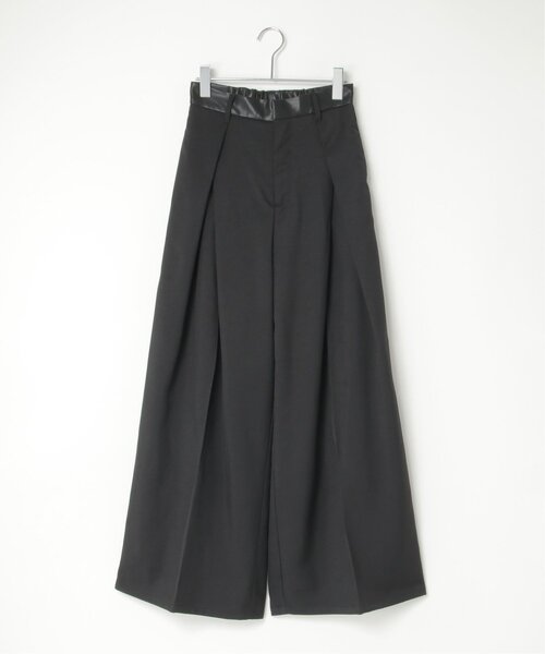 notch.(ノッチ)の「異素材使いタックパンツ(その他パンツ・レディース・ブラック/チャコール・M)」の18枚目の写真