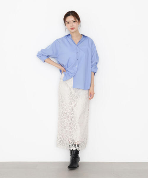 PROPORTION BODY DRESSING(プロポーションボディドレッシング)の「ケミカルレースナロースカート / 1215220911(スカート・レディース・ダークグレー/ベージュ/ブラウン系その他・SMALL/MEDIUM)」の18枚目の写真