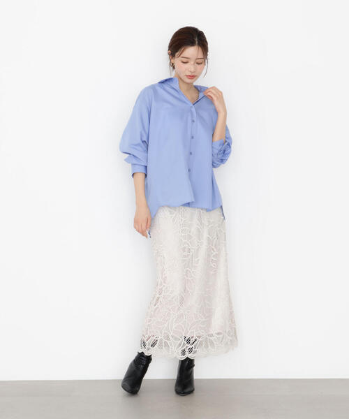 PROPORTION BODY DRESSING(プロポーションボディドレッシング)の「ケミカルレースナロースカート / 1215220911(スカート・レディース・ダークグレー/ベージュ/ブラウン系その他・SMALL/MEDIUM)」の16枚目の写真