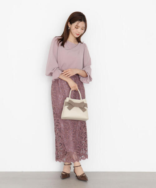 PROPORTION BODY DRESSING(プロポーションボディドレッシング)の「ケミカルレースナロースカート / 1215220911(スカート・レディース・ダークグレー/ベージュ/ブラウン系その他・SMALL/MEDIUM)」の11枚目の写真