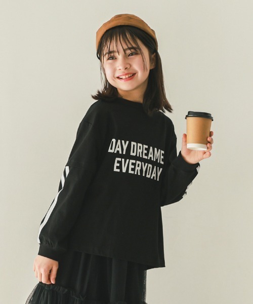 jeans-b（ジーンズベー）の「jeans-b/ジーンズベー DAY DREAMER　ロングＴシャツ（Tシャツ/カットソー・キッズ・ブラック/サンドベージュ/ベージュ・130cm/140cm/150cm/160cm）」の2枚目の写真
