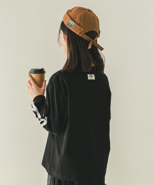 jeans-b（ジーンズベー）の「jeans-b/ジーンズベー DAY DREAMER　ロングＴシャツ（Tシャツ/カットソー・キッズ・ブラック/サンドベージュ/ベージュ・130cm/140cm/150cm/160cm）」の5枚目の写真