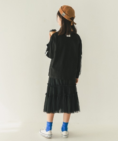 jeans-b（ジーンズベー）の「jeans-b/ジーンズベー DAY DREAMER　ロングＴシャツ（Tシャツ/カットソー・キッズ・ブラック/サンドベージュ/ベージュ・130cm/140cm/150cm/160cm）」の6枚目の写真