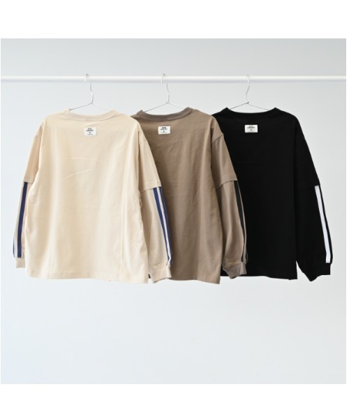 jeans-b（ジーンズベー）の「jeans-b/ジーンズベー DAY DREAMER　ロングＴシャツ（Tシャツ/カットソー・キッズ・ブラック/サンドベージュ/ベージュ・130cm/140cm/150cm/160cm）」の14枚目の写真