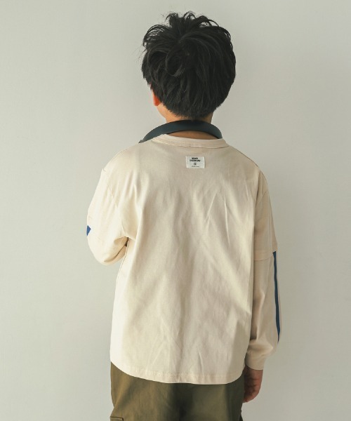 jeans-b（ジーンズベー）の「jeans-b/ジーンズベー DAY DREAMER　ロングＴシャツ（Tシャツ/カットソー・キッズ・ブラック/サンドベージュ/ベージュ・130cm/140cm/150cm/160cm）」の11枚目の写真