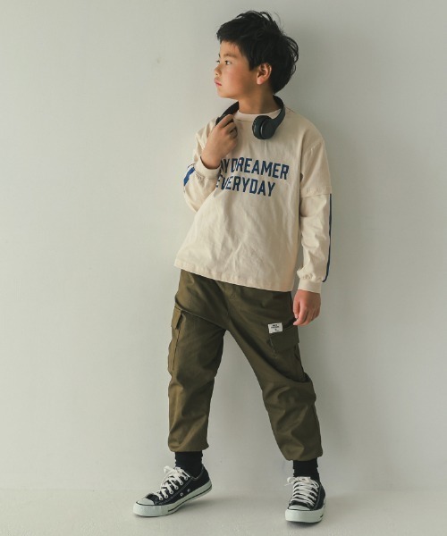 jeans-b（ジーンズベー）の「jeans-b/ジーンズベー DAY DREAMER　ロングＴシャツ（Tシャツ/カットソー・キッズ・ブラック/サンドベージュ/ベージュ・130cm/140cm/150cm/160cm）」の10枚目の写真
