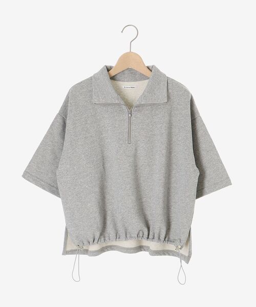 le.coeur blanc（ルクールブラン）の「ジップデザインハーフスリーブスウェット（スウェット・レディース・ベージュ/グレー・38）」の18枚目の写真