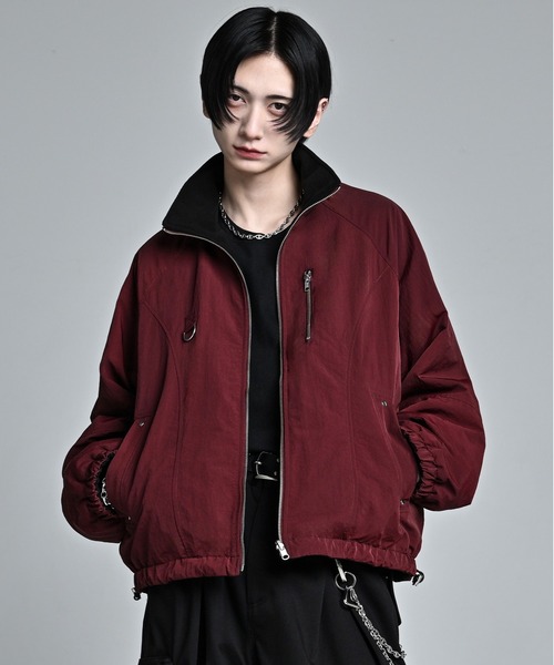 ADRER(アドラー)の「Nylon × Fleece Reversible Short Blouson / ナイロン×フリース リバーシブルショートブルゾン(ブルゾン・メンズ・ブラック/アイボリー/ブルーグリーン/ブラック系1/ワイン系1/グレー系1・XS/S/M/L)」の19枚目の写真