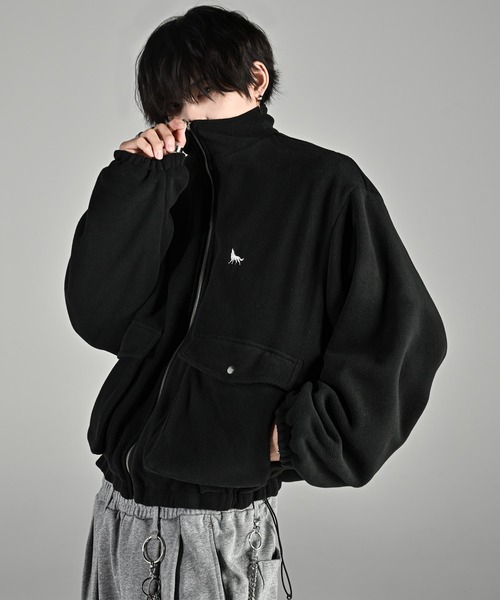 ADRER（アドラー）の「Nylon × Fleece Reversible Short Blouson / ナイロン×フリース　リバーシブルショートブルゾン（ブルゾン・メンズ・ブラック/アイボリー/ブルーグリーン・XS/S/M/L）」の5枚目の写真