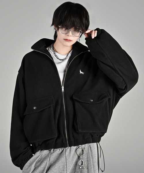 ADRER（アドラー）の「Nylon × Fleece Reversible Short Blouson / ナイロン×フリース　リバーシブルショートブルゾン（ブルゾン・メンズ・ブラック/アイボリー/ブルーグリーン・XS/S/M/L）」の19枚目の写真