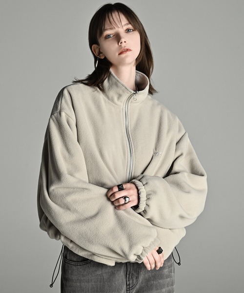 ADRER（アドラー）の「Nylon × Fleece Reversible Short Blouson / ナイロン×フリース　リバーシブルショートブルゾン（ブルゾン・メンズ・ブラック/アイボリー/ブルーグリーン・XS/S/M/L）」の9枚目の写真