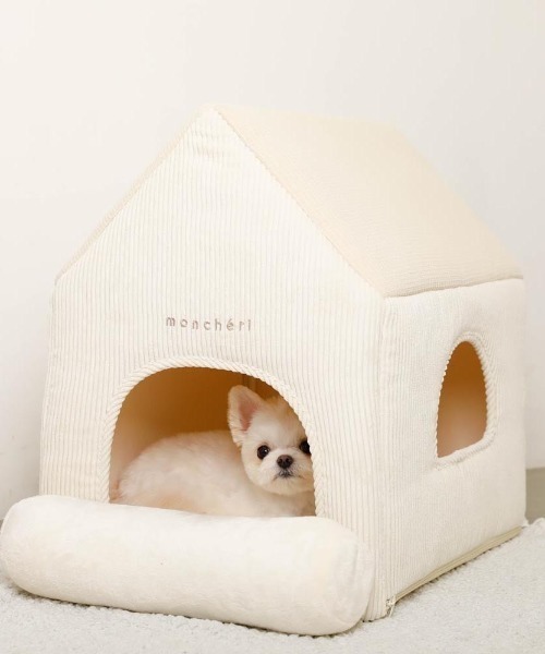 モンシェリ ファードーム型セミクローズドファーペットハウス ペット