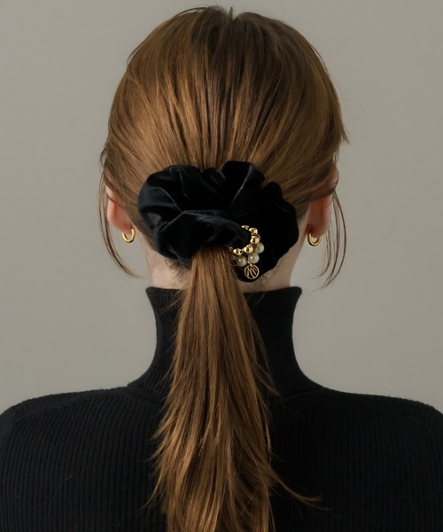 muku（ムク）の「CHOUCHOU / PEARL×BALL（シュシュ・レディース・ブラック/ブラウン・FREE）」の5枚目の写真