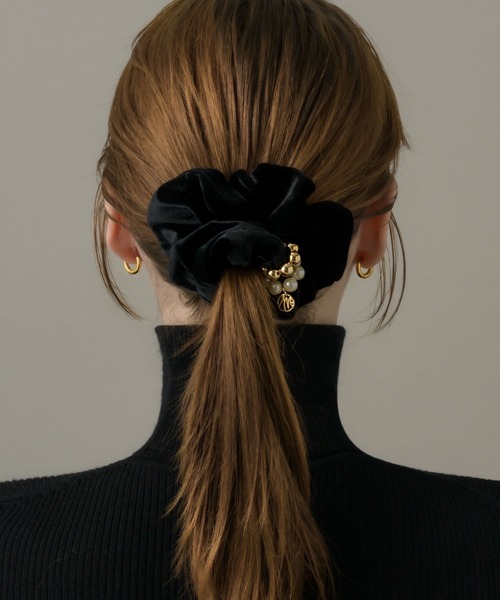 muku（ムク）の「CHOUCHOU / PEARL×BALL（シュシュ・レディース・ブラック/ブラウン・FREE）」の6枚目の写真