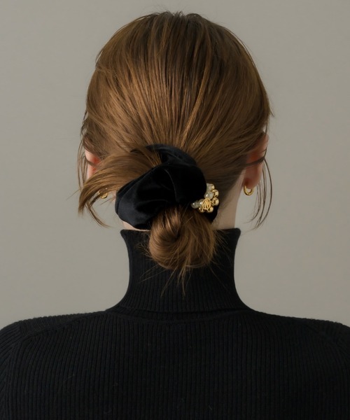 muku（ムク）の「CHOUCHOU / PEARL×BALL（シュシュ・レディース・ブラック/ブラウン・FREE）」の12枚目の写真