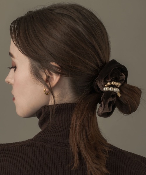 muku（ムク）の「CHOUCHOU / PEARL×BALL（シュシュ・レディース・ブラック/ブラウン・FREE）」の22枚目の写真