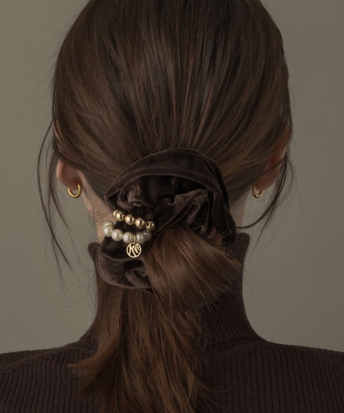 muku（ムク）の「CHOUCHOU / PEARL×BALL（シュシュ・レディース・ブラック/ブラウン・FREE）」の14枚目の写真