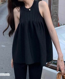 Nyu（ニュウ）の「ノースリーブチュニックフレアニット（ニット/セーター）」