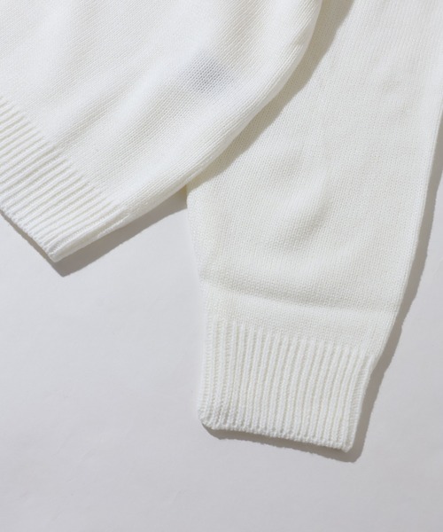 Tom＆Jerry（トムアンドジェリー）の「【Tom & Jerry/トム & ジェリー】アートワークデザイン ループ刺繍＆シャギー ジャガードニット（ニット/セーター・メンズ・オフホワイト/サックスブルー/スミクロ/ネイビー・M/L/LL）」の20枚目の写真