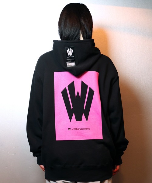 [W] by VIRGOwearworks（ダブリューバイヴァルゴウェアーワークス）の「Warp logo pull over hoodie（パーカー・メンズ・ホワイト/ブラック/グレー・MEDIUM/LARGE/X-LARGE）」の4枚目の写真