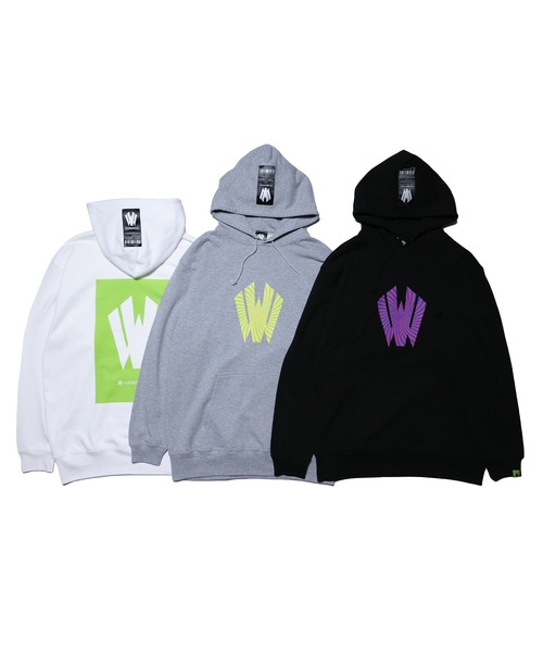 [W] by VIRGOwearworks（ダブリューバイヴァルゴウェアーワークス）の「Warp logo pull over hoodie（パーカー・メンズ・ホワイト/ブラック/グレー・MEDIUM/LARGE/X-LARGE）」の7枚目の写真