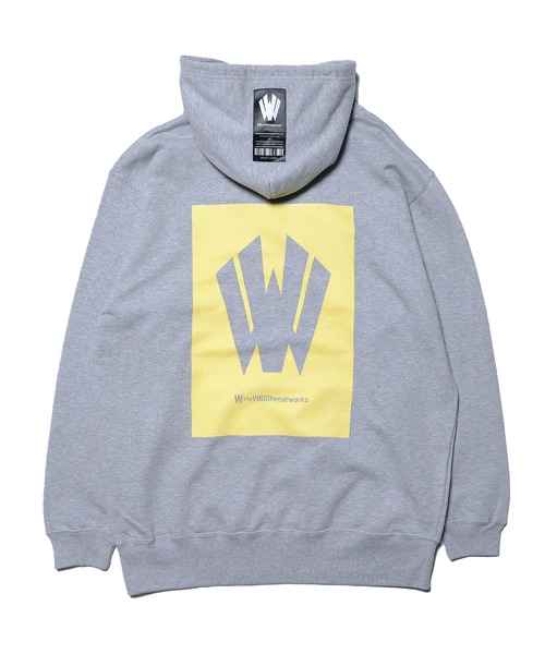 [W] by VIRGOwearworks（ダブリューバイヴァルゴウェアーワークス）の「Warp logo pull over hoodie（パーカー・メンズ・ホワイト/ブラック/グレー・MEDIUM/LARGE/X-LARGE）」の11枚目の写真