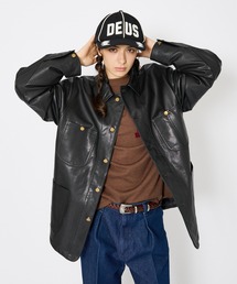 Lee（リー）の「【LEE/リー】LOCO JACKET レザー カバーオール ジャケット / ユニセックス ワークジャケット（カバーオール）」
