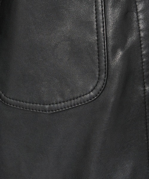 Lee(リー)の「【LEE/リー】LOCO JACKET レザー カバーオール ジャケット / ユニセックス ワークジャケット(カバーオール・メンズ・ブラック・44/42/40)」の8枚目の写真