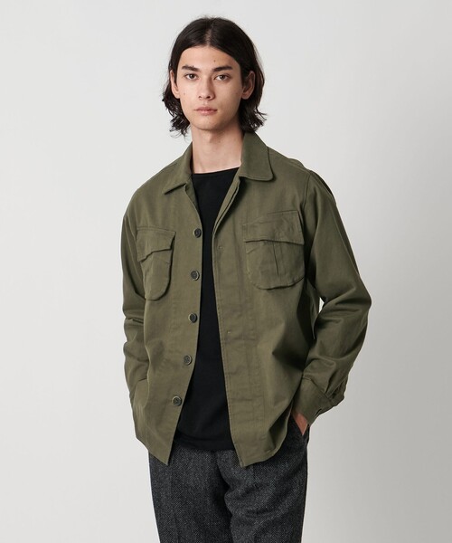 GUY ROVER（ギローバー）の「＜GUY ROVER＞2ポケット ファーティングシャツ（シャツ/ブラウス・メンズ・オリーブ・L/M/S）」の2枚目の写真