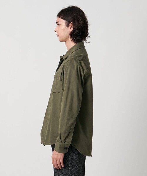 GUY ROVER（ギローバー）の「＜GUY ROVER＞2ポケット ファーティングシャツ（シャツ/ブラウス・メンズ・オリーブ・L/M/S）」の5枚目の写真